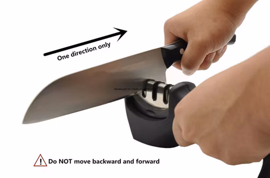 手動ナイフ刃研ぎ器 3 段階プロセスでセラミック、スチール、金属のナイフを研ぎます、研ぎ器 Esg10142